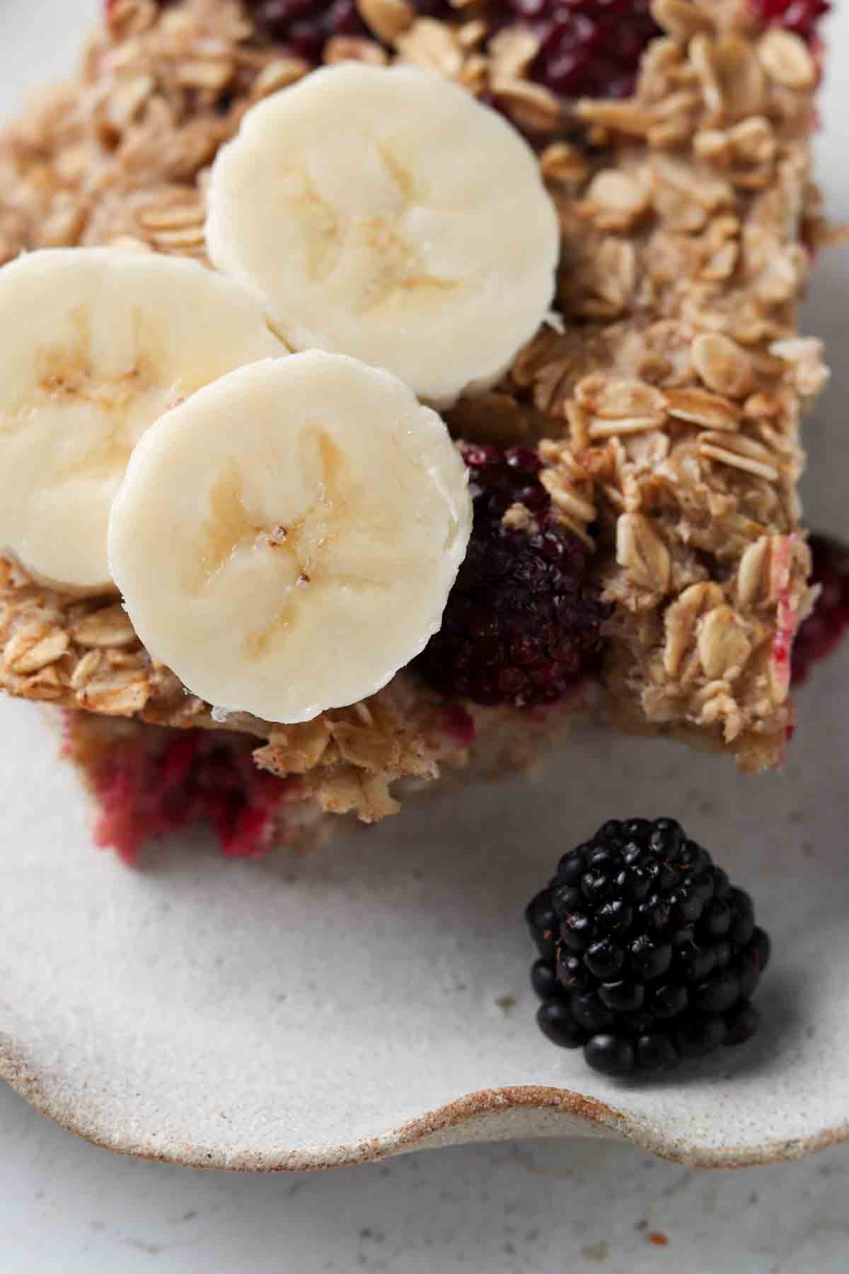 Blackberry Banana Oat Bars