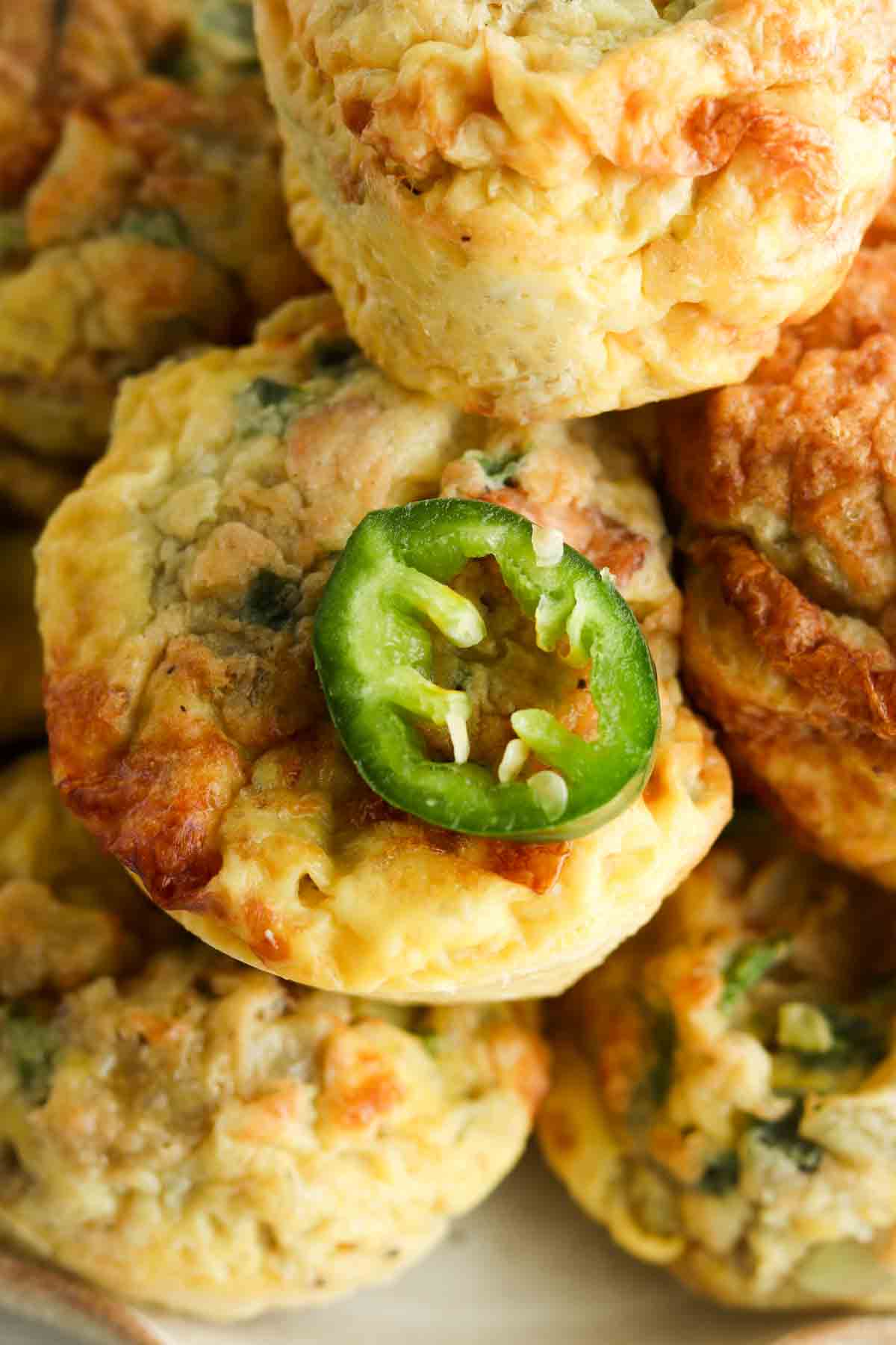 Jalapeño Popper Egg Muffins - Half Dozen