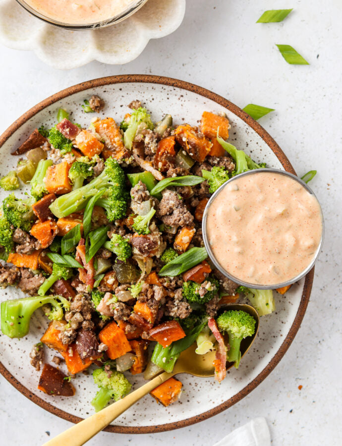 Family Portion of Turkey Big Mac Casserole with Bacon - FAMILY Portion