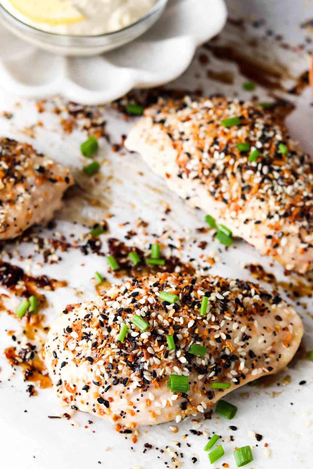 Family Portion Everything Bagel Chicken with Garlic Aioli - FAMILY Portion