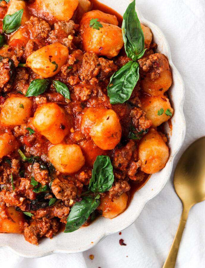 Family Portion of Ground Turkey Cauliflower Gnocchi Bolognese - FAMILY Portion