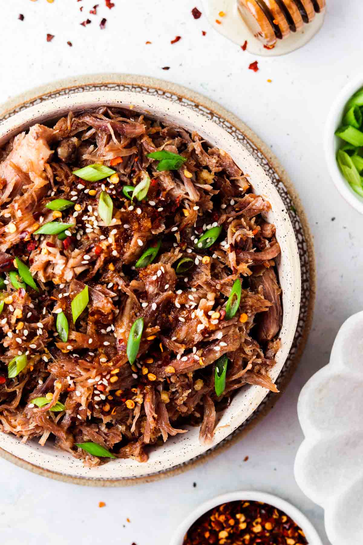 Sticky Honey Ginger Pulled Pork - MINI Portion