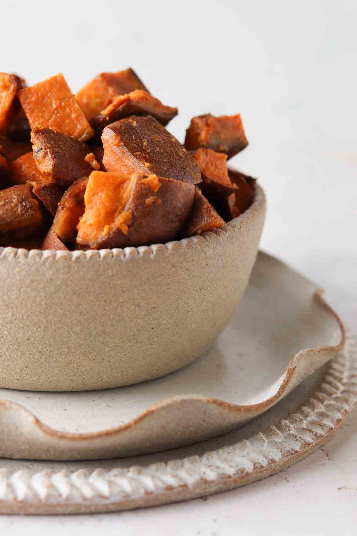 Container of Roasted Sweet Potatoes