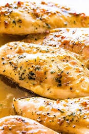 Container of Seasoned and Baked Tender Chicken Breasts