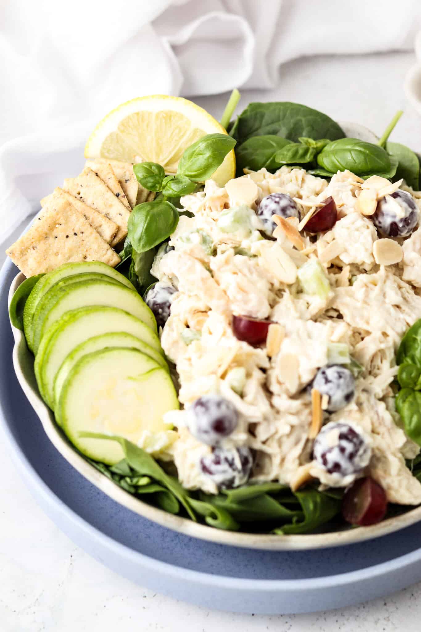 Chicken Salad with Celery and Crackers - MINI PORTION