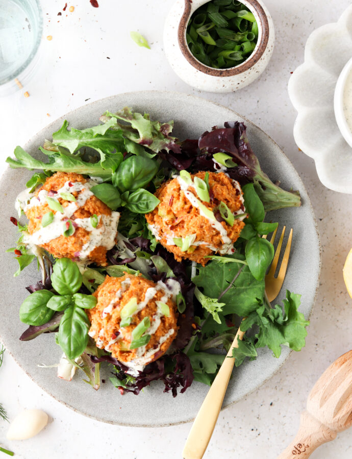*PROTEIN & SAUCE ONLY* Salmon Cakes with Lemon Dill Aioli - REGULAR Portion